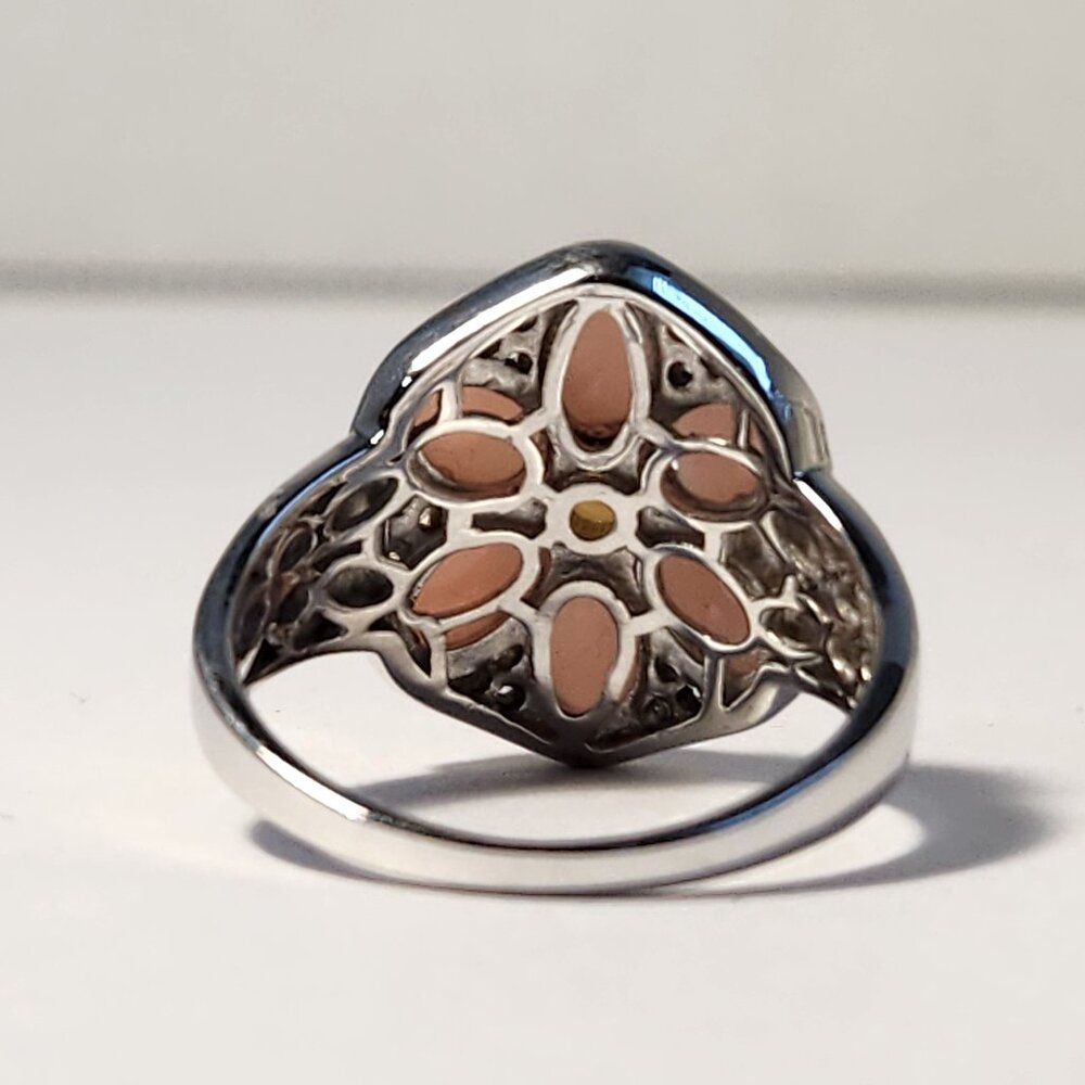 VTG NIB 925 Pink Ethiopian Opal Ring Size 11 - Picture 6 of 11